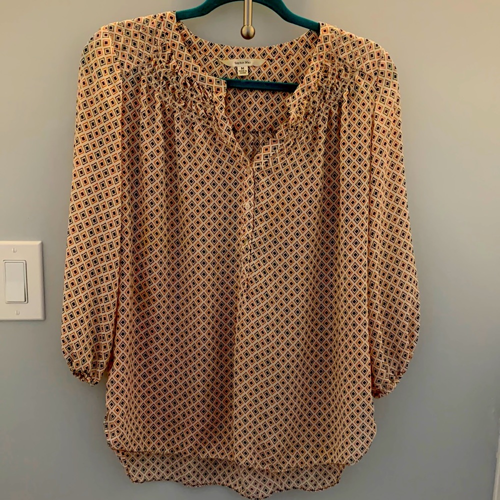 LAST CHANCE! Sophie Max Red/White/Black Blouse Sz M